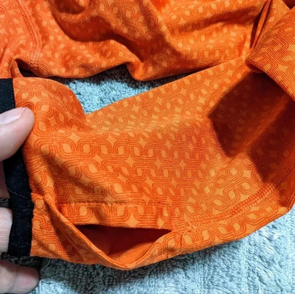 Lole Women's 1/4 Zip Long Sleeve Size Medium Paprika Orange Reflective Athletic - Picture 4 of 10